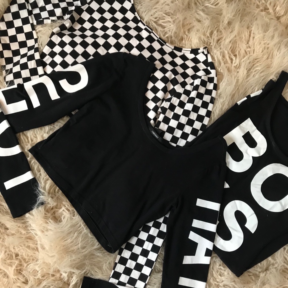Forever 21 crop shirt and dress bundle